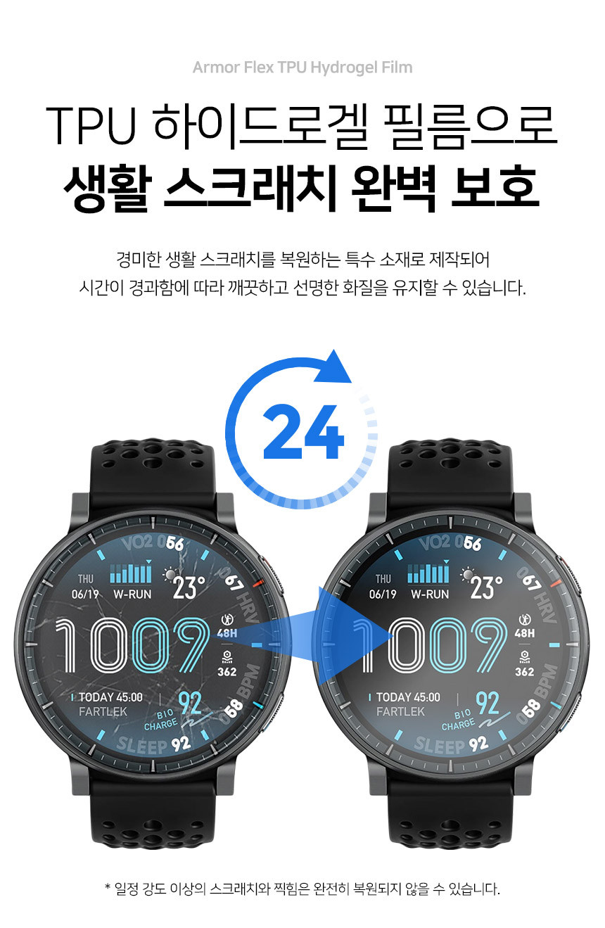 어메이즈핏 액티브 맥스 48mm 호환 아머 플렉스 TPU 하이드로겔 액정보호필름 3매 상세 설명 6