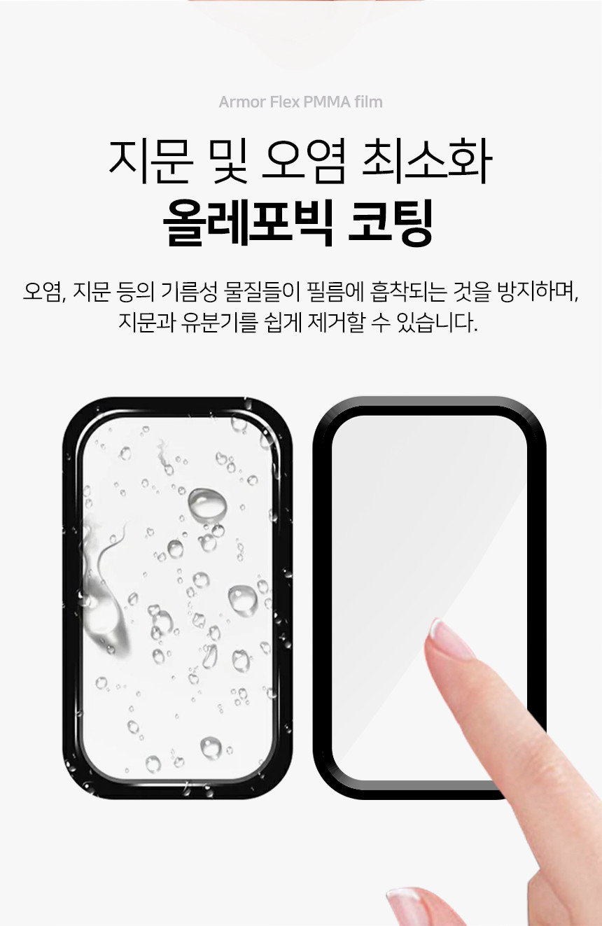 아머 플렉스 PMMA 풀커버 액정보호필름 샤오미 미밴드 11 액티브, 3매입 상세 설명 4