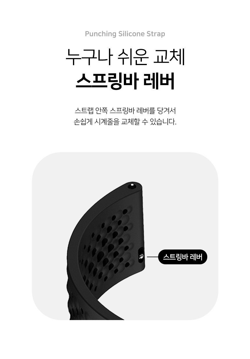 보이스캐디 T13 Pro T12 T11 호환 펀칭 실리콘 스트랩 22mm 상세 설명 5