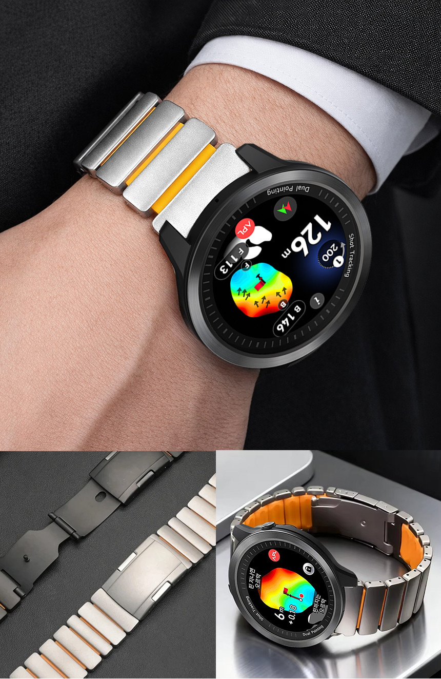 보이스캐디 T13 Pro T12 T11 호환 퍼포먼스 듀얼 컴파운드 프레스티지 실리콘 티타늄 스트랩 22mm 상세 설명 9