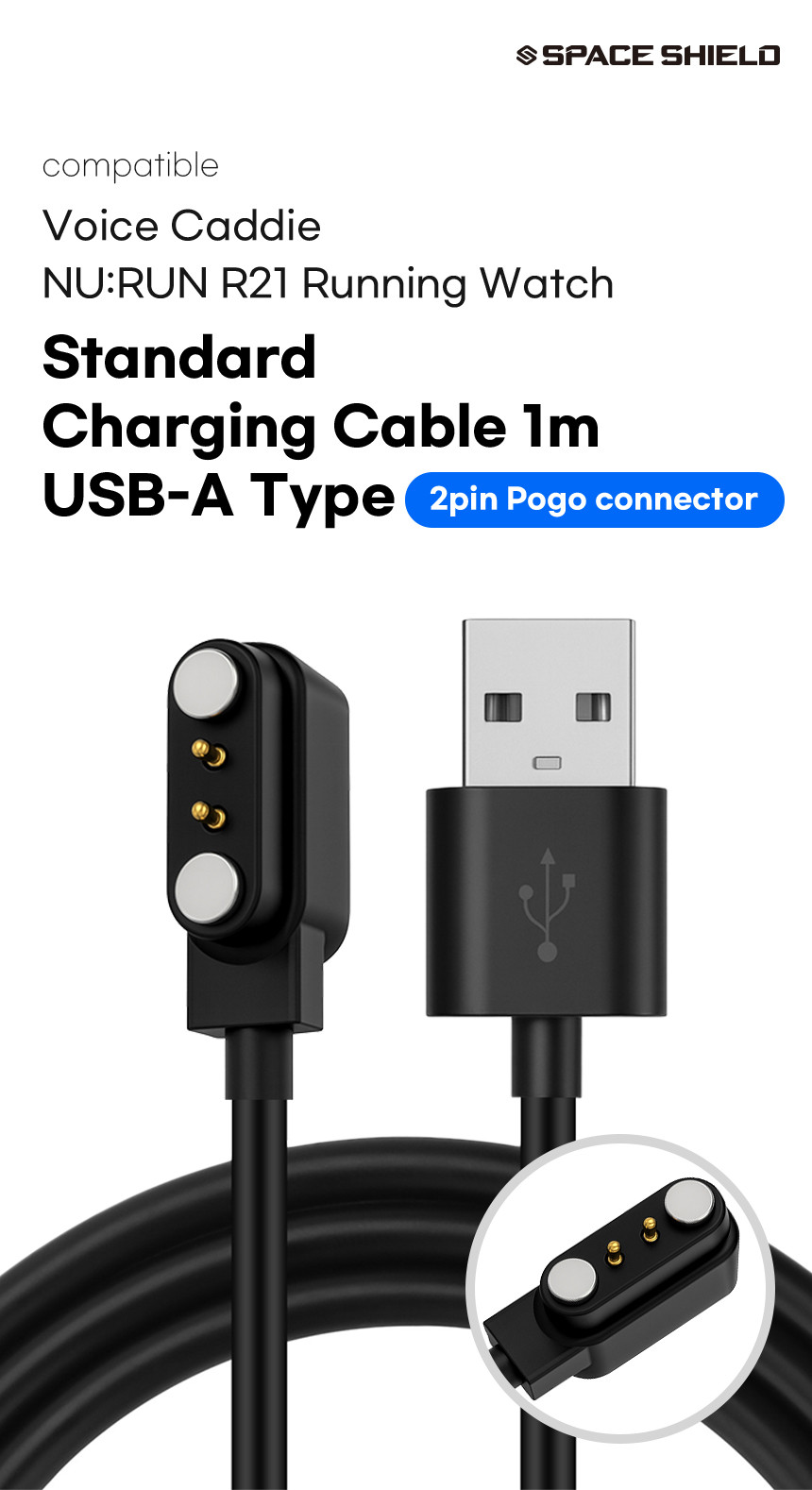 보이스캐디 러닝워치 뉴런 R21 호환 스탠다드 충전 케이블 USB-A타입 1m 상세 설명 8